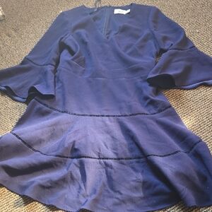 Eliza J Navy Dress with Flared Sleeves And A- Line Skirt💫